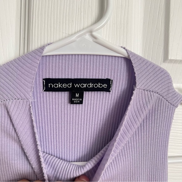 Naked Wardrobe | NWOT Lilac Snatched & Sexy Sleeveless Body Con Dress Size M - Picture 5 of 7